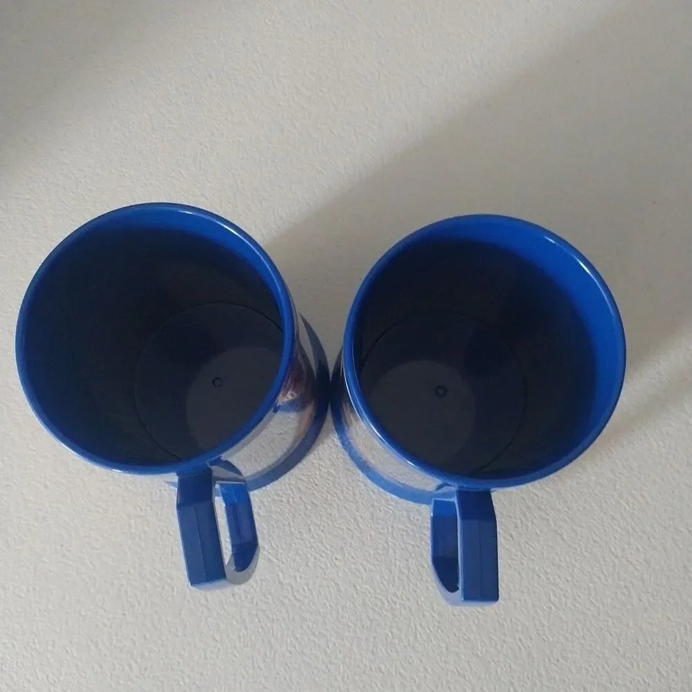 Vintage Camel Joe Camel 75th Anniversary Plastic Thermo Mugs Cups Set of 2
